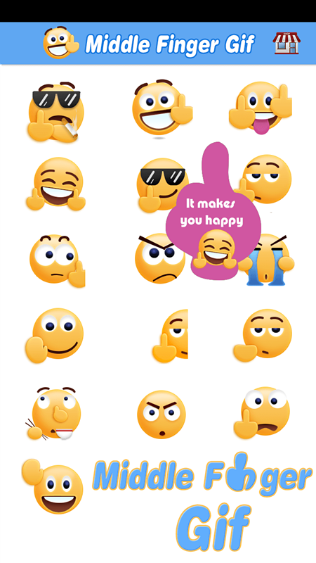 Middle Finger Emoji Sticker應用截圖第1張