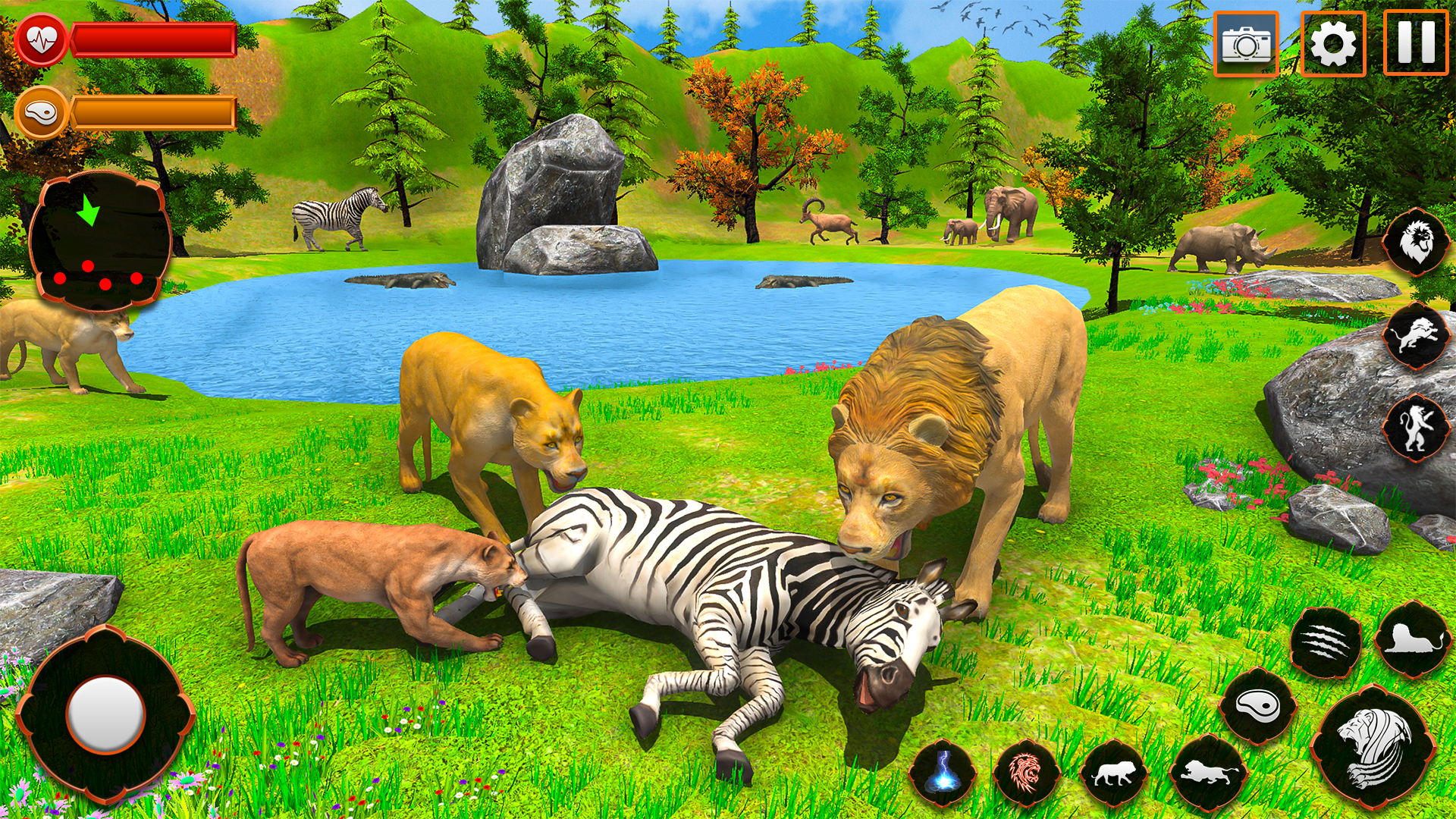 Wild Lion Simulator Games स्क्रीनशॉट 0