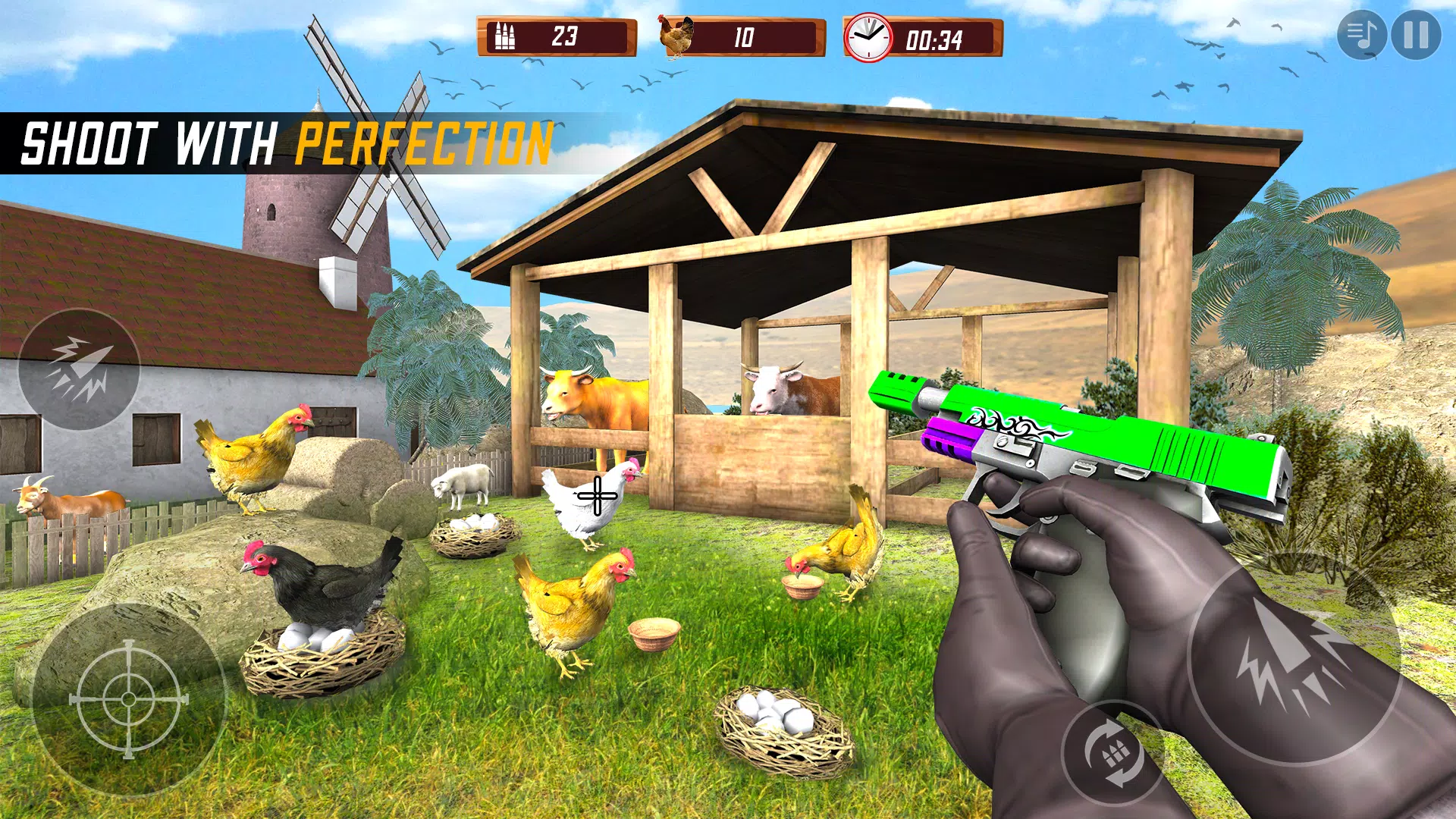 Chicken Shooting 3D Hunt Games Captura de tela 0