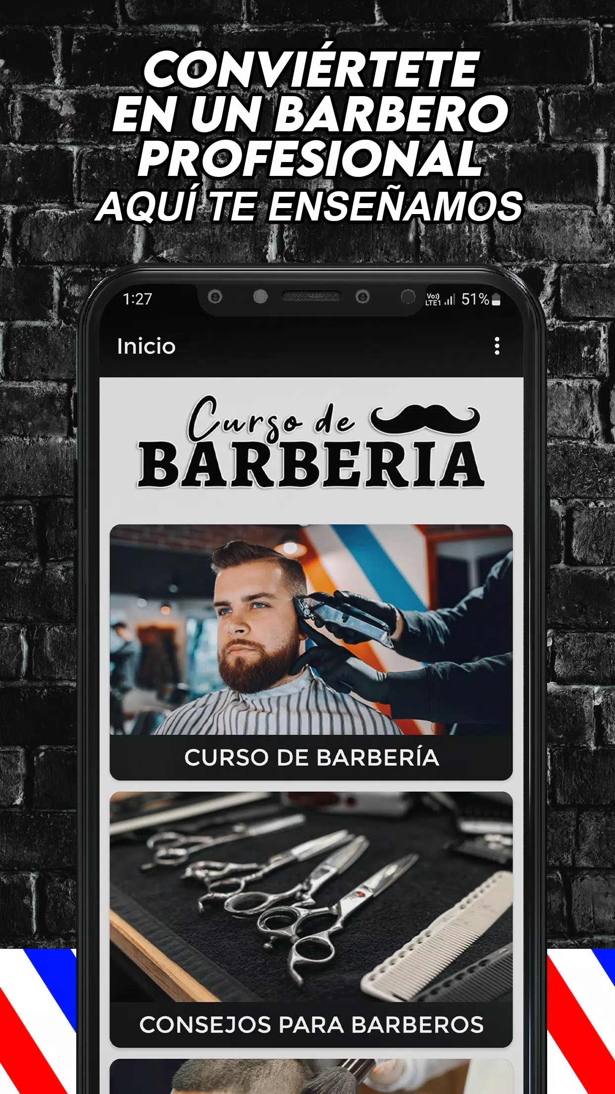 Curso de Barberia y Peluquería Ảnh chụp màn hình 0