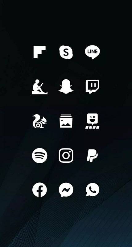 Whicons - White Icon Pack Capture d'écran 0