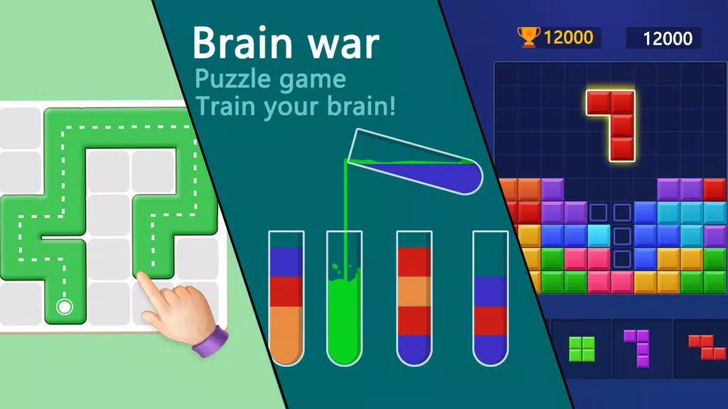 Brain war - puzzle game Ảnh chụp màn hình 0