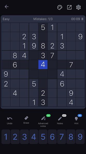 Sudoku - Classic Sudoku Puzzle Mod Capture d'écran 1