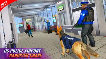 US Police Dog Games : Airport Crime Police Games Schermafbeelding 2