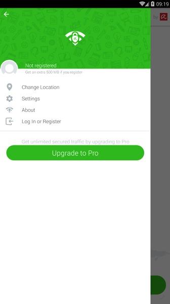 Schermata Avira Phantom VPN 1