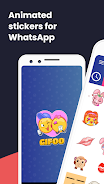 GIF stickers for WhatsApp Screenshot 0