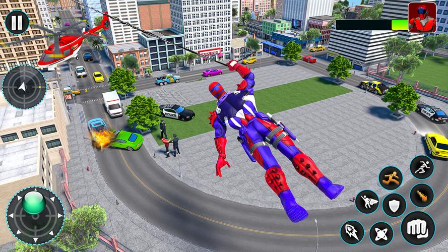 Spider Flying Rope Hero Games Screenshot 2