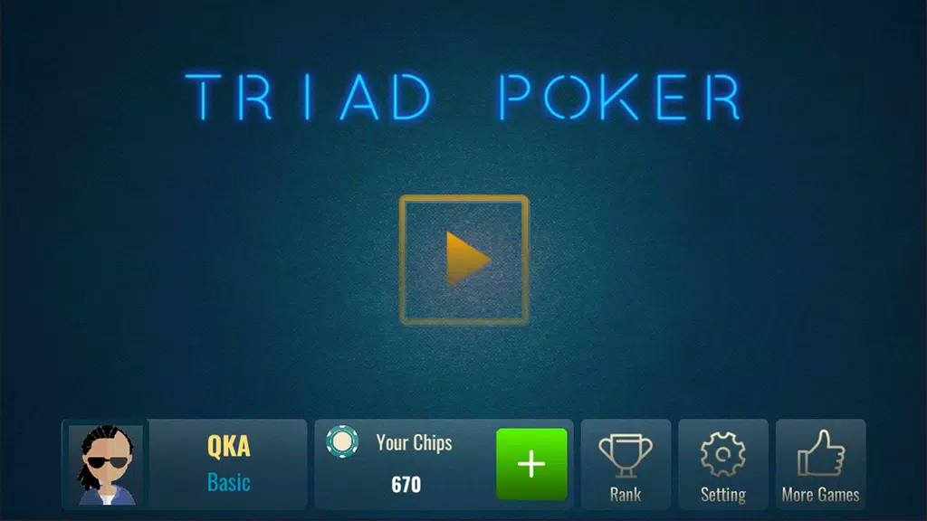 Lieng Offline - Triad Poker 3 Ảnh chụp màn hình 0