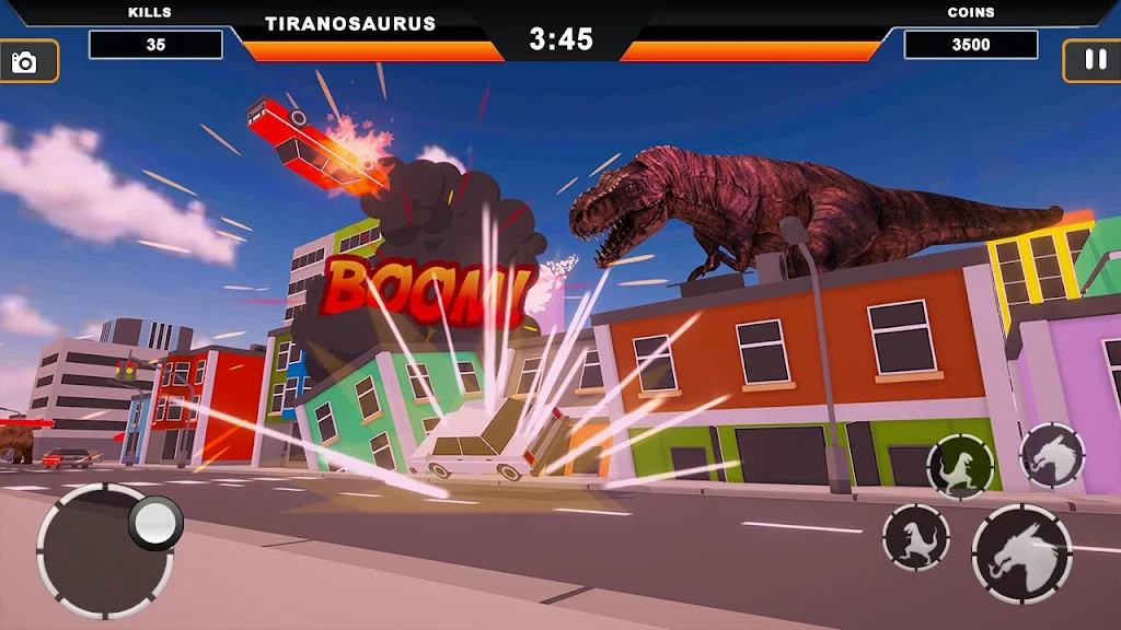 Dinosaur Rampage: Dino City Rampage Simulator Captura de tela 0