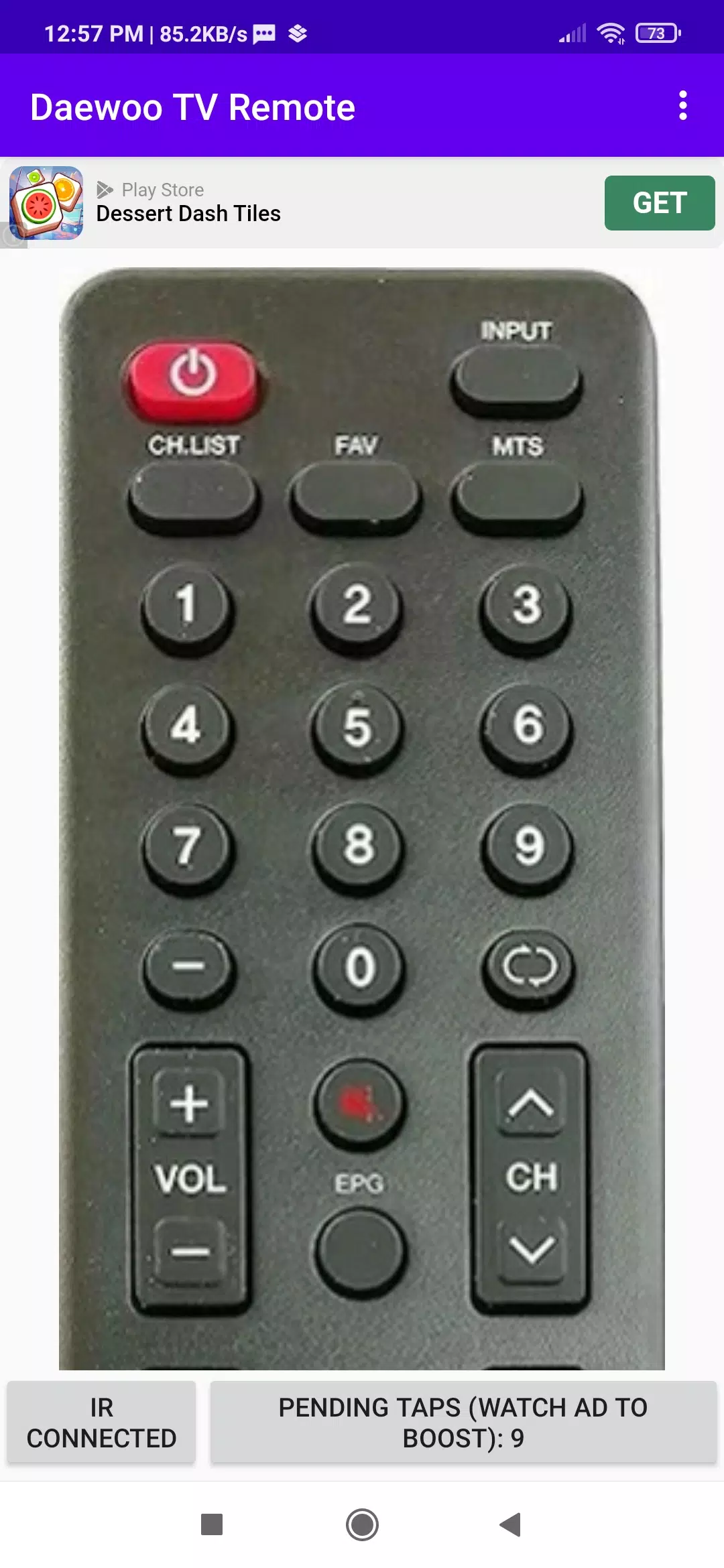 Daewoo TV Remote App स्क्रीनशॉट 1