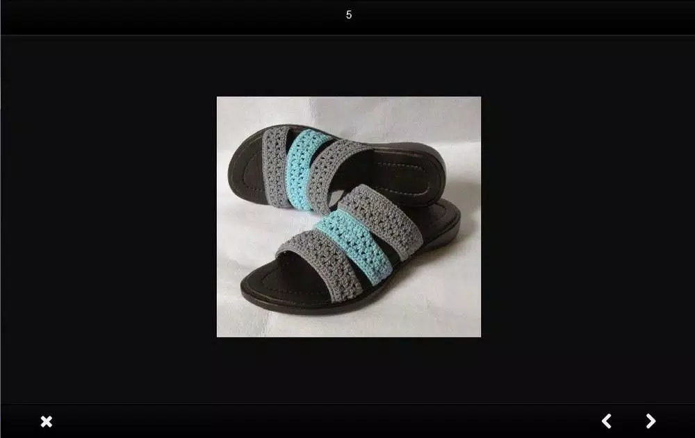 Knitted sandals idea ဖန်သားပြင်ဓာတ်ပုံ 3