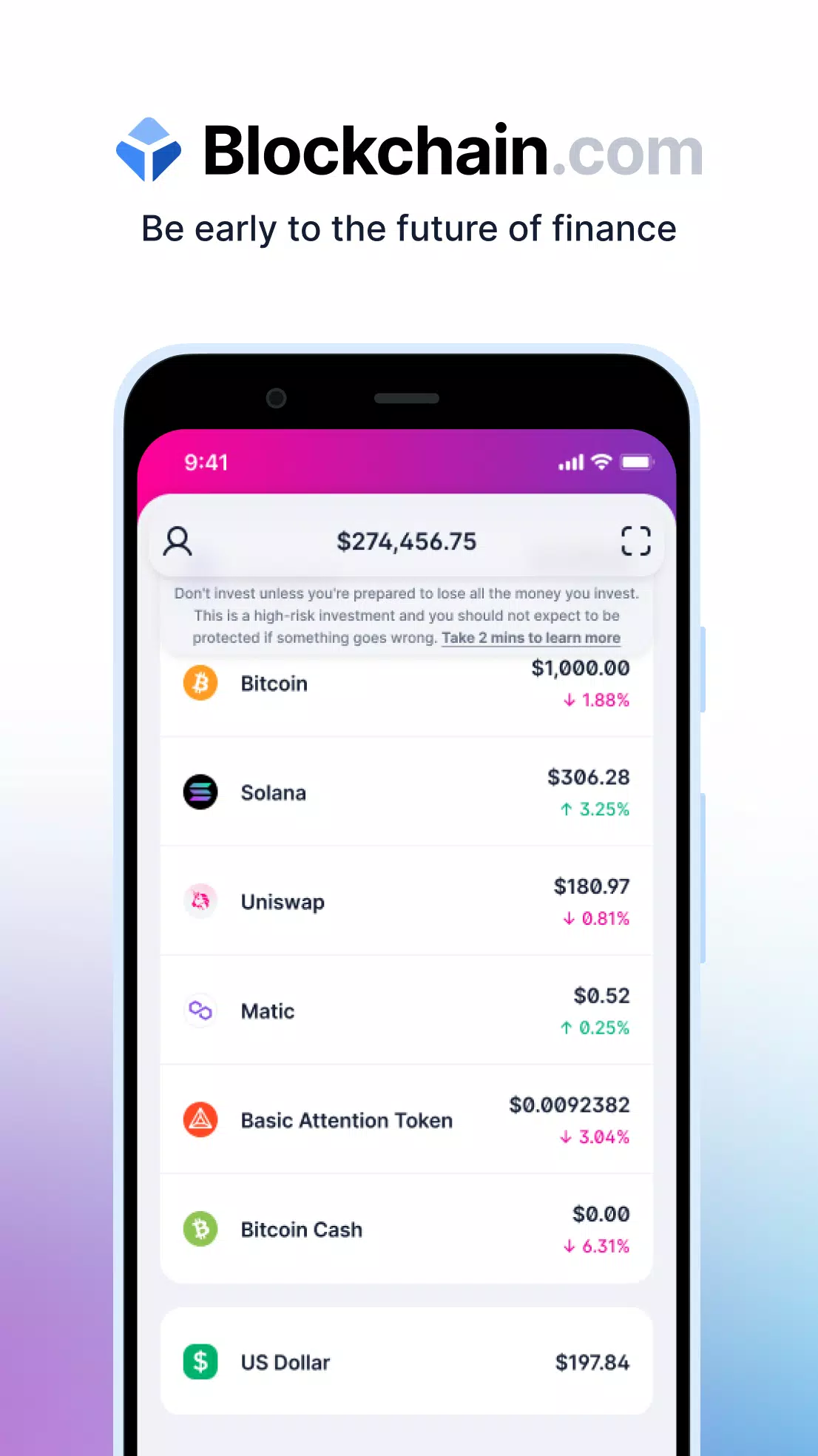 Blockchain.com: Crypto Wallet Скриншот 0