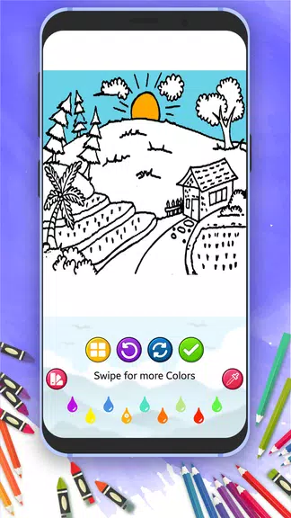 Scenery Coloring Book Скриншот 3