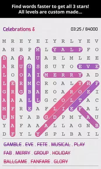 Super Word Search Puzzles Ekran Görüntüsü 0