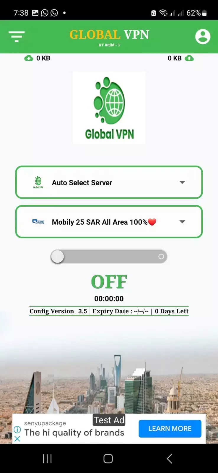 Global VPN Tangkapan skrin 1