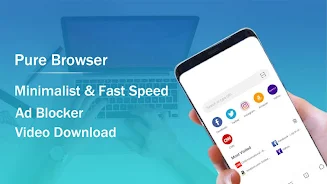 Pure Web Browser - Adblocker スクリーンショット 0