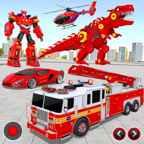 Fire Truck Robot Car Game Captura de pantalla 0
