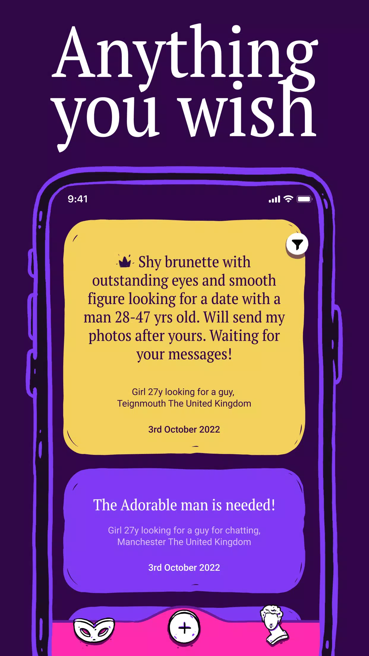 Masked Love - Anonymous dating スクリーンショット 1