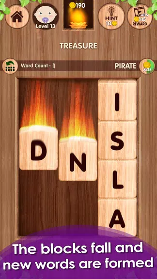 Falling Word Games - Addictive ဖန်သားပြင်ဓာတ်ပုံ 1