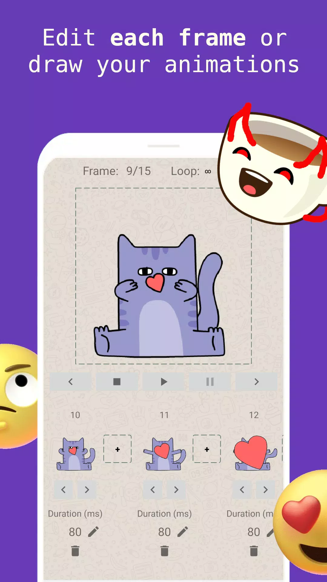 Animated Sticker Maker (FSM) ဖန်သားပြင်ဓာတ်ပုံ 2