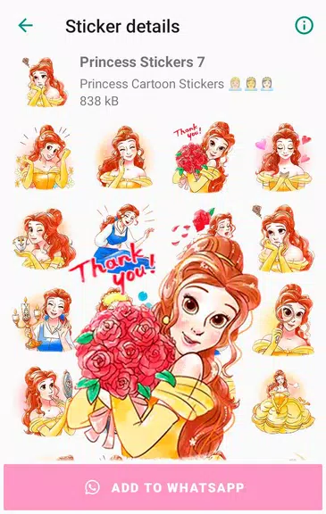 Princess Cartoon WAsticker ภาพหน้าจอ 2