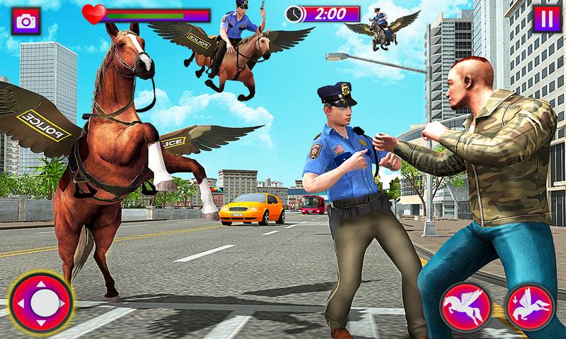 Flying Horse Police Chase Sim स्क्रीनशॉट 1