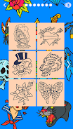 Tattoo Coloring Book 스크린샷 1