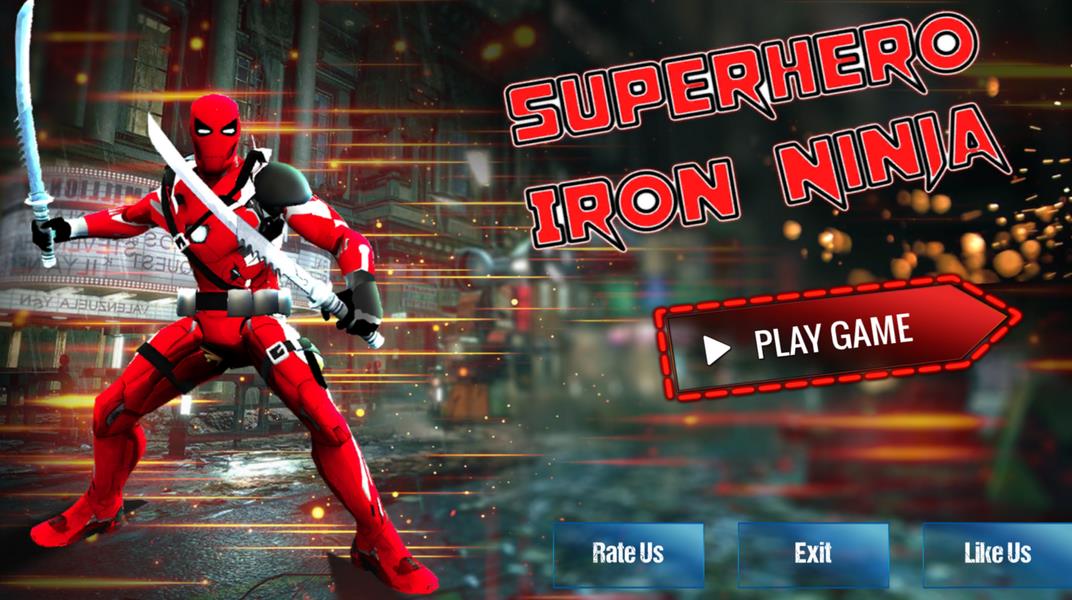 Superhero Iron Ninja Battle Zrzut ekranu 0