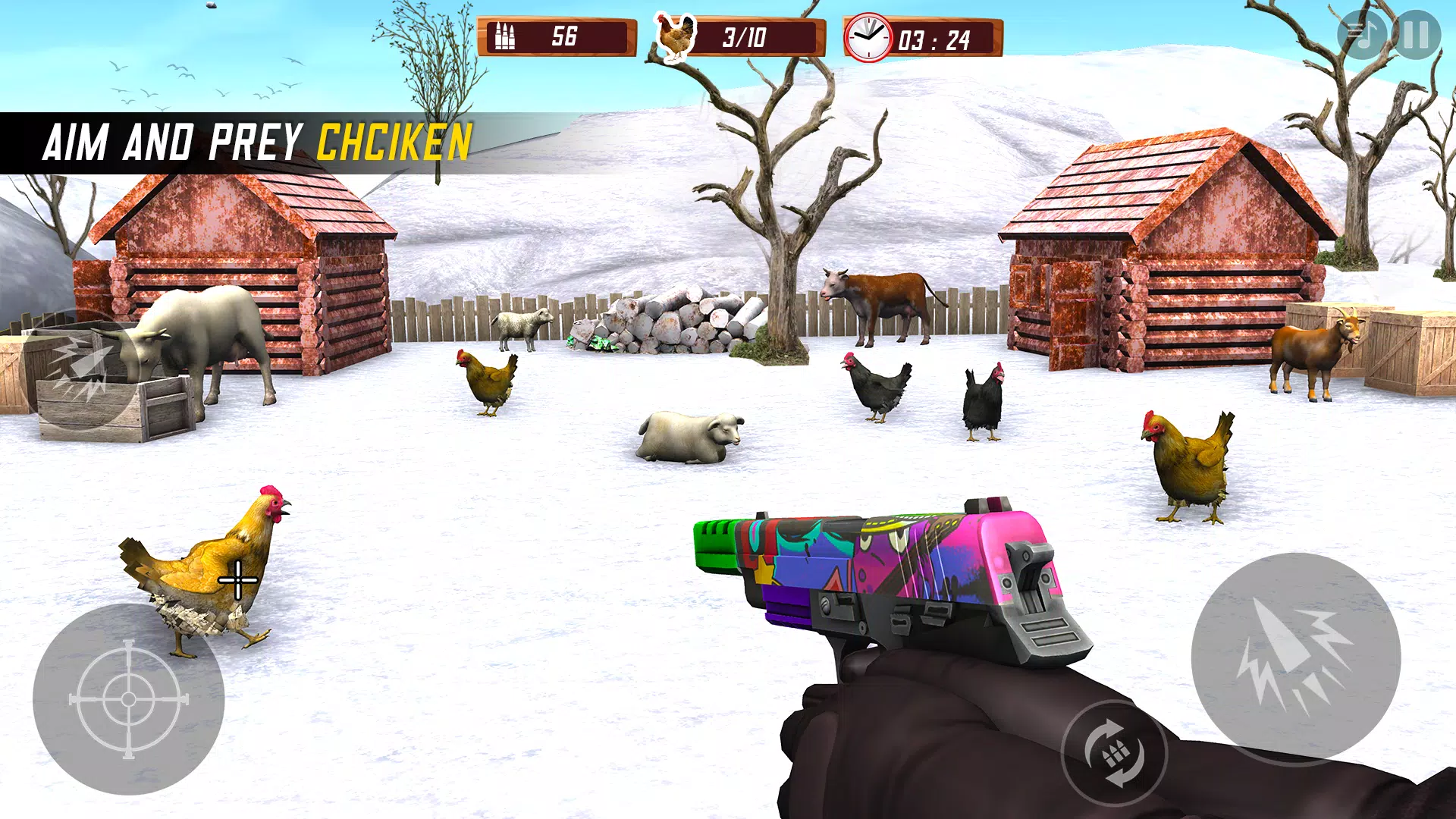 Chicken Shooting 3D Hunt Games Captura de tela 1