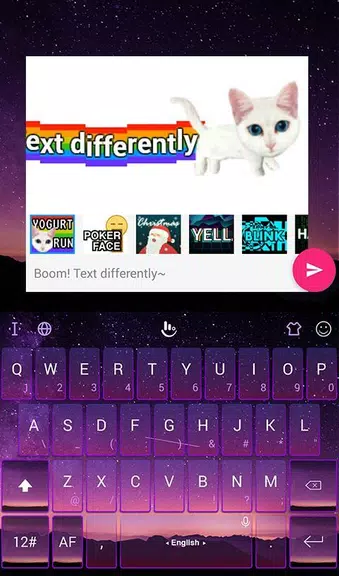 Purple Sky Keyboard Theme应用截图第3张