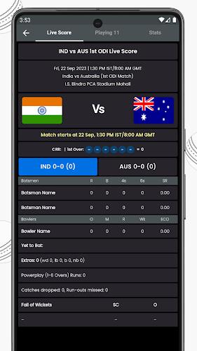 Live Cricket Score, IND vs RSA應用截圖第1張