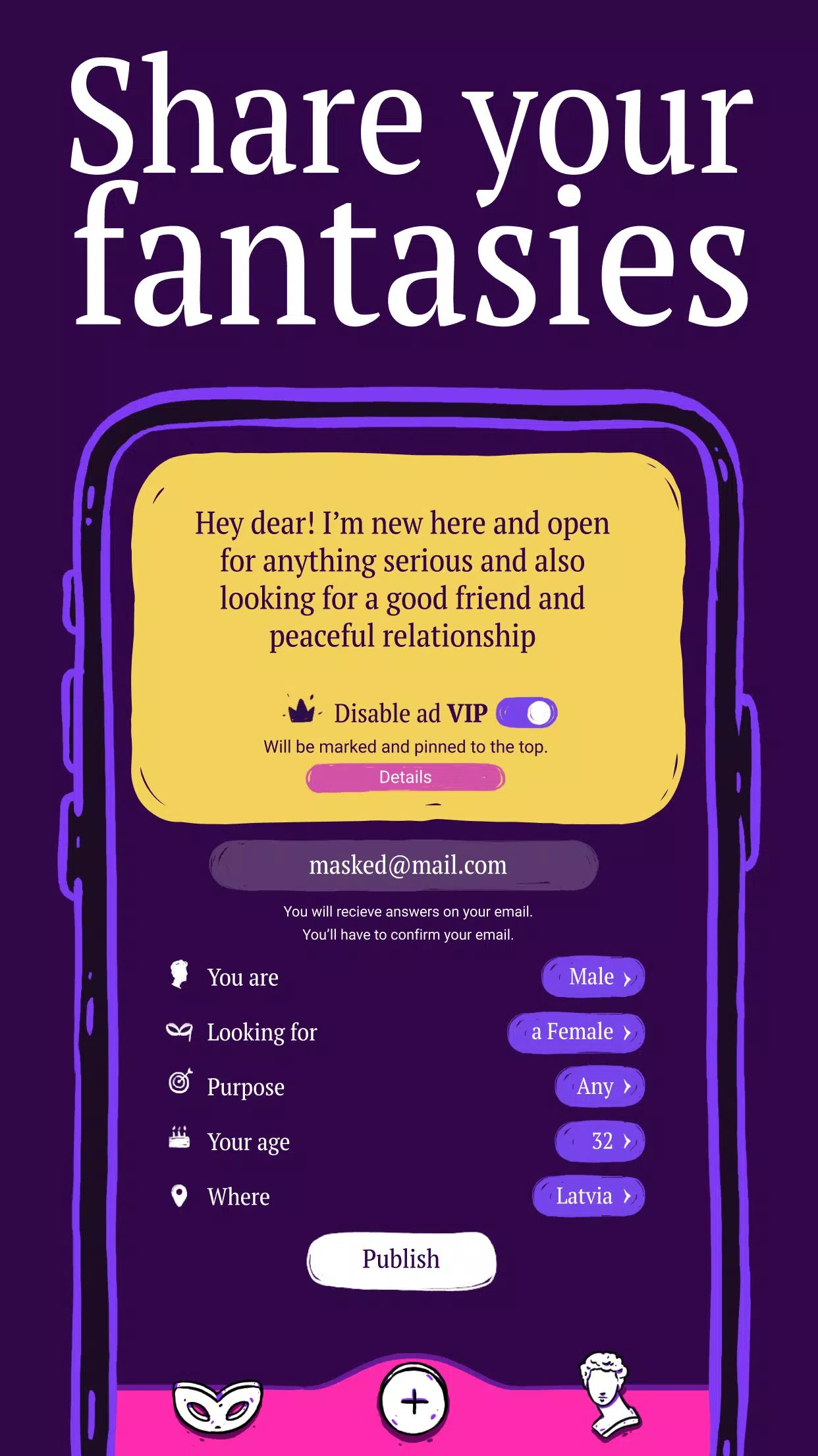 Masked Love - Anonymous dating スクリーンショット 3