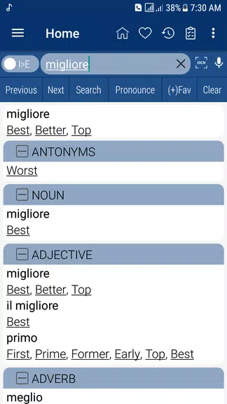 English Italian Dictionary Screenshot 1