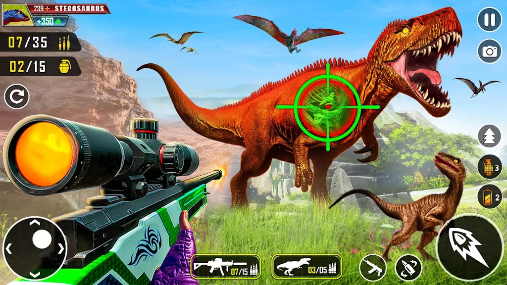 Wild Dino Hunter 3D Gun Games स्क्रीनशॉट 1