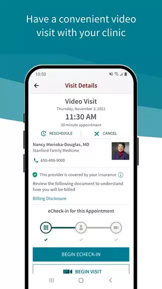 Stanford Health Care MyHealth Ekran Görüntüsü 1