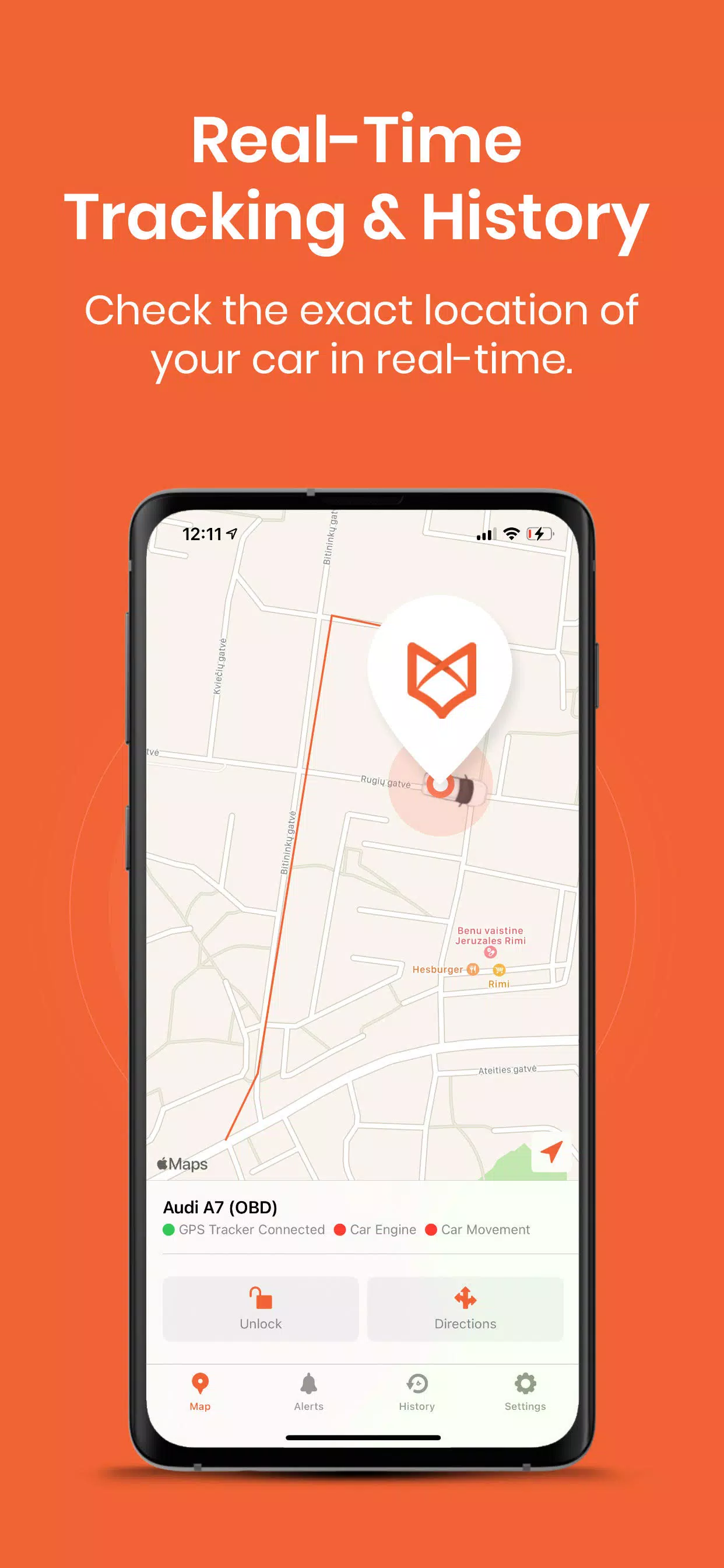 TrackingFox Car GPS Tracker Ảnh chụp màn hình 1