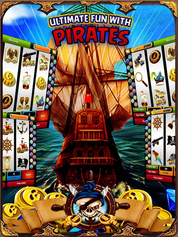 Pirate Treasure Mega Slots Screenshot 2