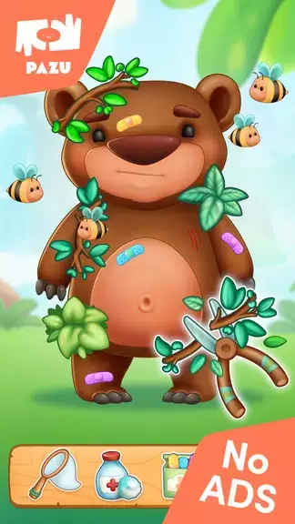 Jungle Animal Kids Care Games Скриншот 1