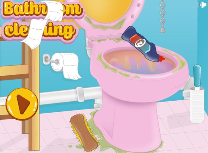 Girls bathroom cleaning games ภาพหน้าจอ 0