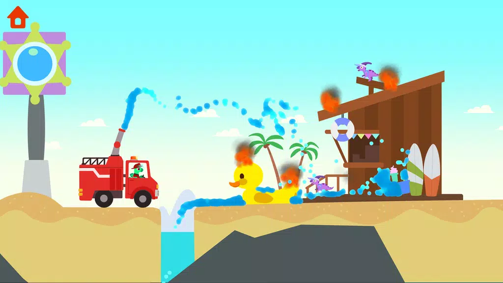 Dinosaur Fire Truck: for kids Tangkapan skrin 2