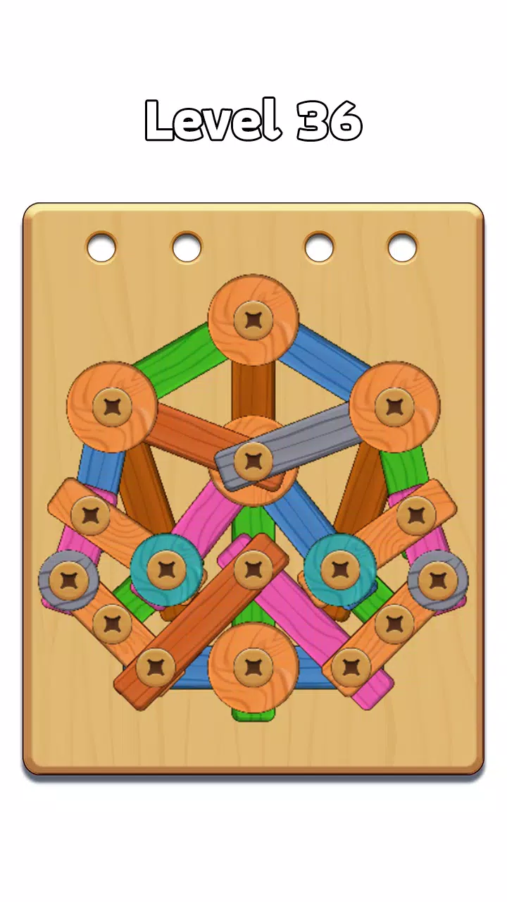 Wood Nuts & Bolt: Screw Puzzle स्क्रीनशॉट 1