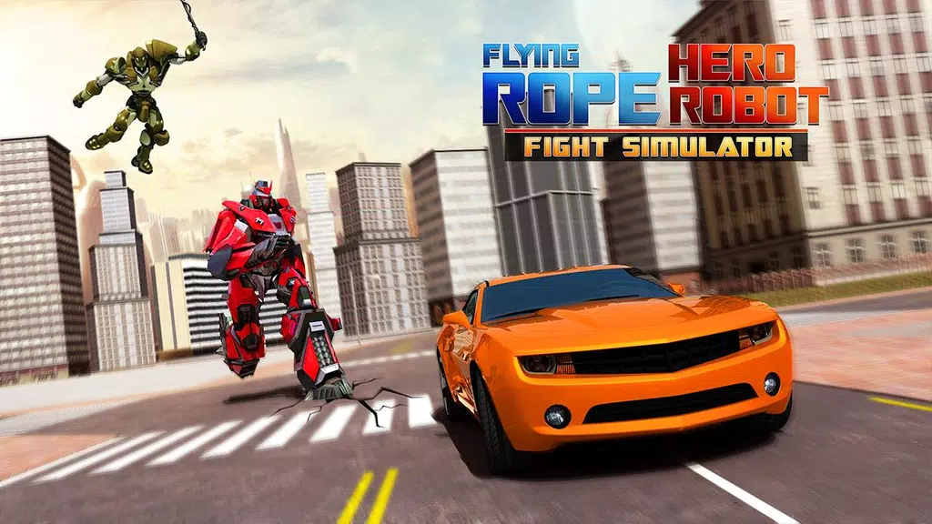 Flying Rope Hero Robot Fight Simulator स्क्रीनशॉट 1