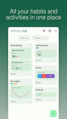 chrono.me - Lifestyle tracker Ảnh chụp màn hình 0