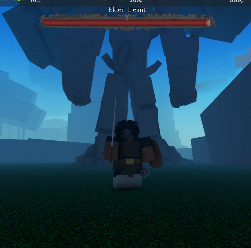 Rune Slayer player facing an Elder Treant