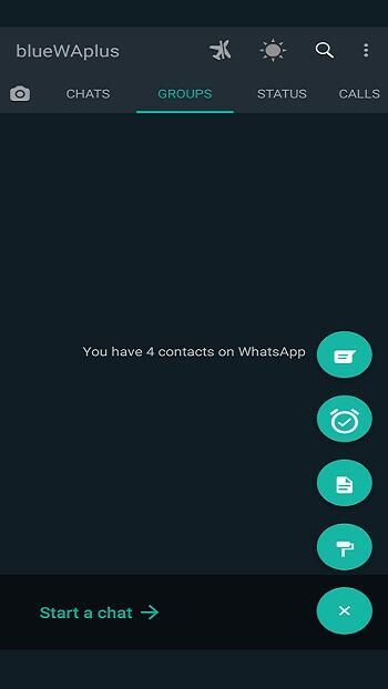 Blue WhatsApp Plus Captura de pantalla 3