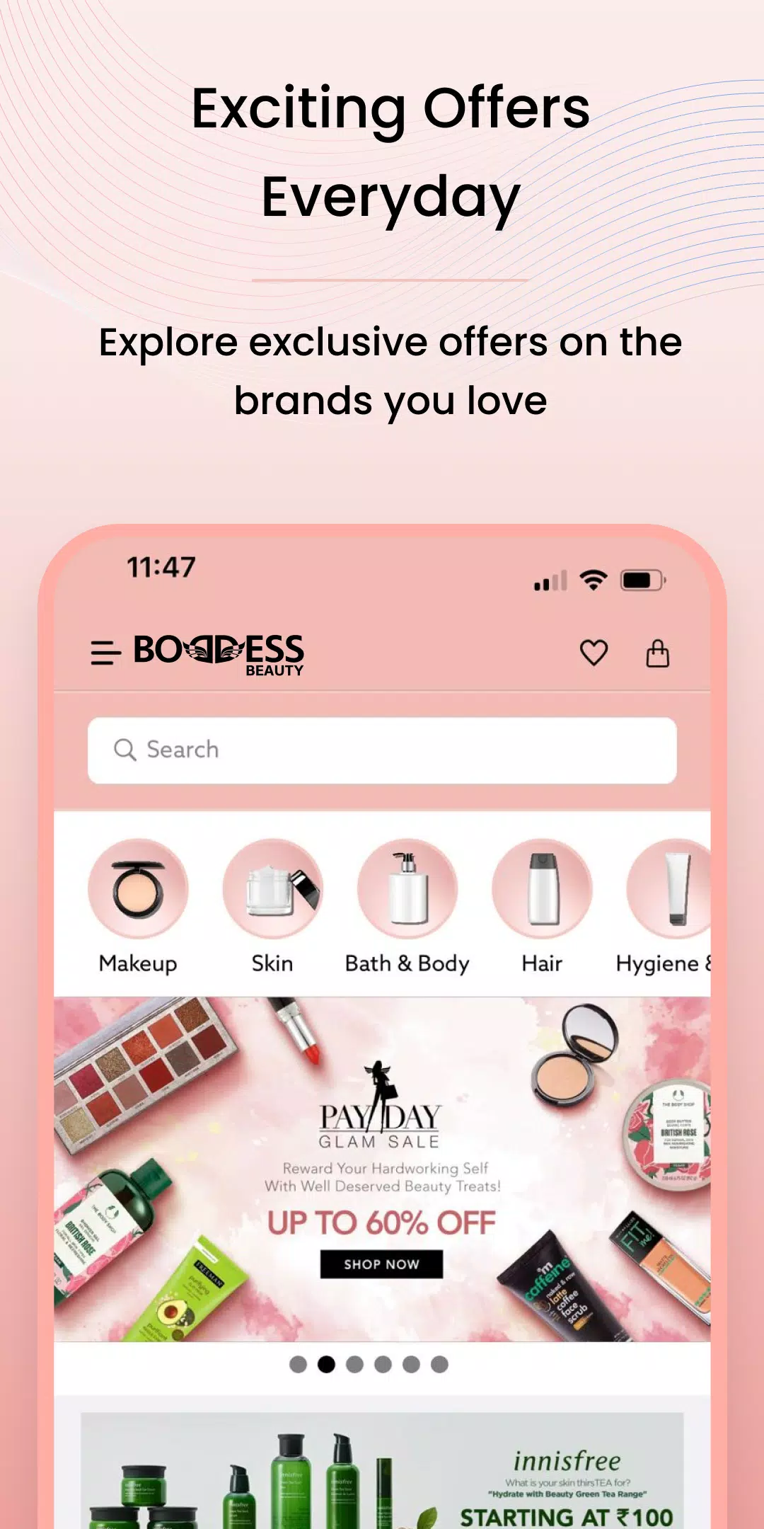 Boddess: Beauty Shopping App Captura de pantalla 1