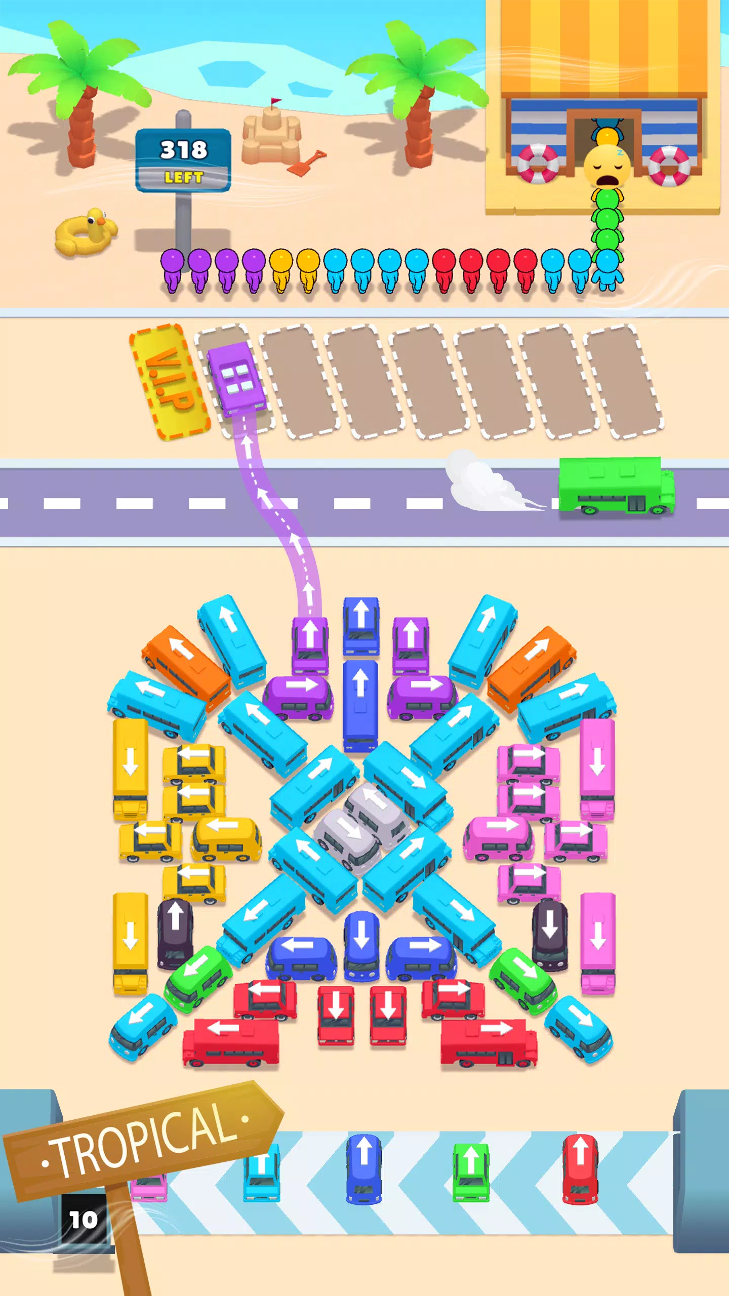 Bus Match Puzzle: Bus Shuffle Schermafbeelding 3