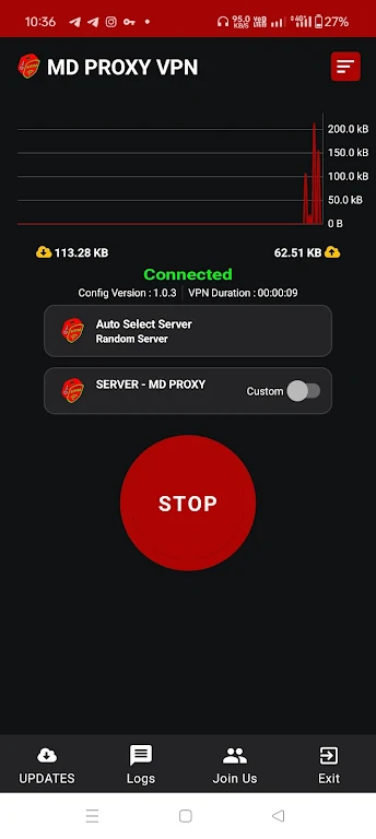 MD PROXY VPN Tangkapan skrin 1