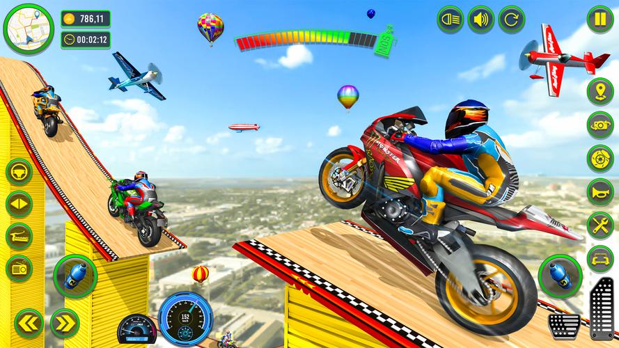 Mega Ramp Stunts Bike Games 3d Captura de pantalla 2