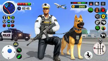 US Police Dog Games : Airport Crime Police Games Schermafbeelding 0